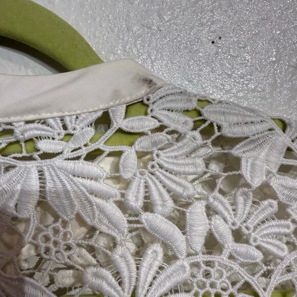 Self Portrait White Hudson Mini Dress Sz 6 - Picture 8 of 14